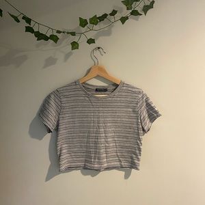 Brandy Melville shirt sleeve crop top